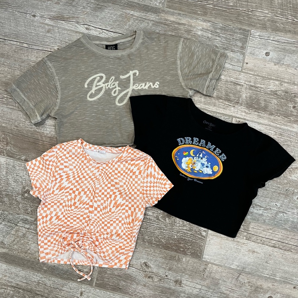 Bundle of three cropped tops